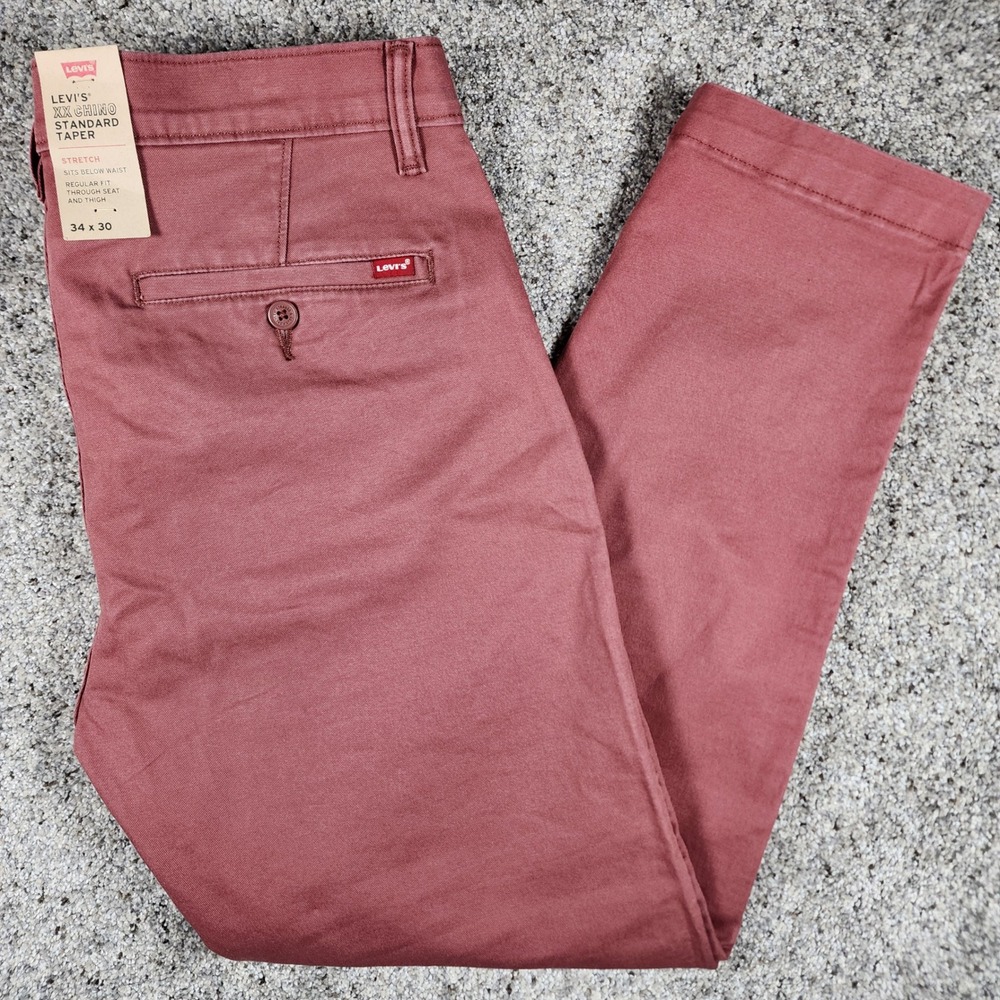 Levis XX Chino Pants Mens 34x30 Standard Taper Stretch New With Tags NWT